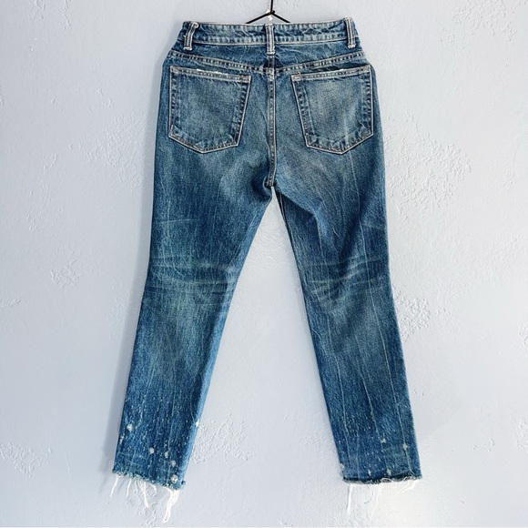 Helmut Lang HIGH RISE CROP SLIM LIGHT JACKHAMMER WASH Size 26 - Picture 3 of 11